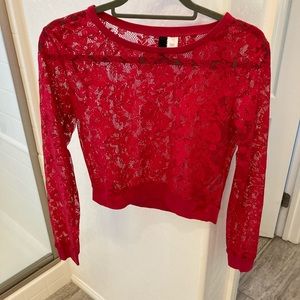 Pink floral crop top